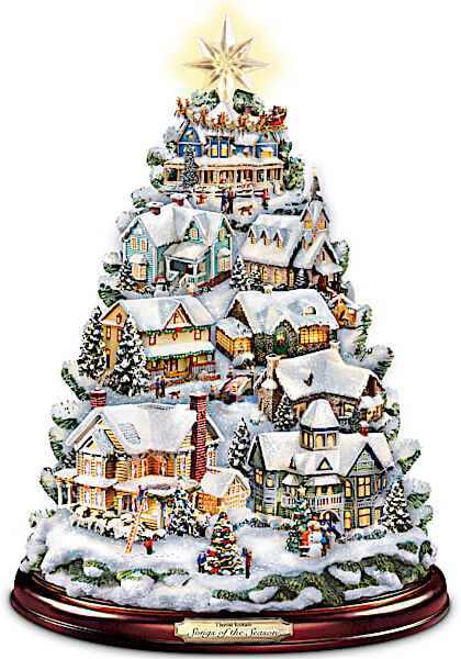 The Bradford Exchange Thomas Kinkade Christmas Tabletop Tree: Songs Of The Season