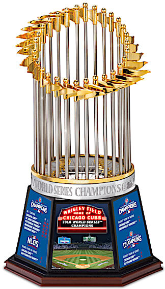 The Bradford Exchange 2016 World Series Champs Chicago Cubs Commemorative Trophy