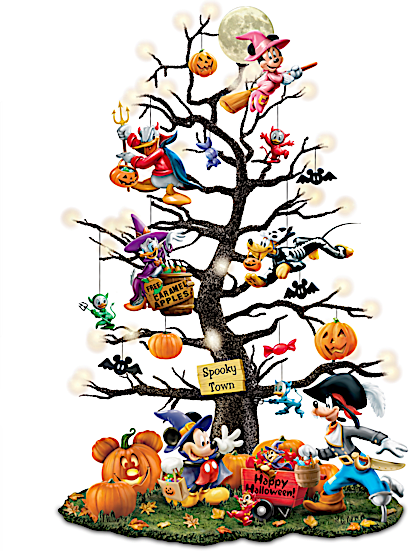 The Bradford Exchange Disney Trick Or Treat Illuminated Halloween Tabletop Tree