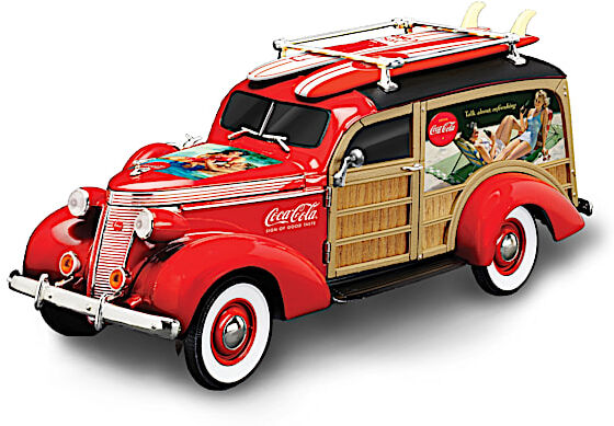 The Hamilton Collection 1:18-Scale COCA-COLA Cruising To Refreshment Woody Wagon Sculpture