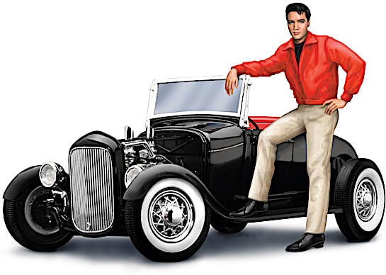 The Hamilton Collection 1:18-Scale Ford Model A Sculpture With Elvis Figure