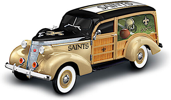 The Hamilton Collection New Orleans Saints 1937 Woody Wagon Sculpture