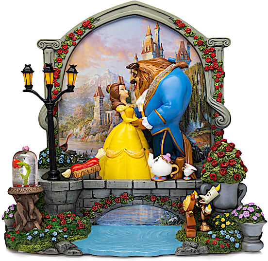 The Hamilton Collection Disney Thomas Kinkade Beauty And The Beast Sculpture