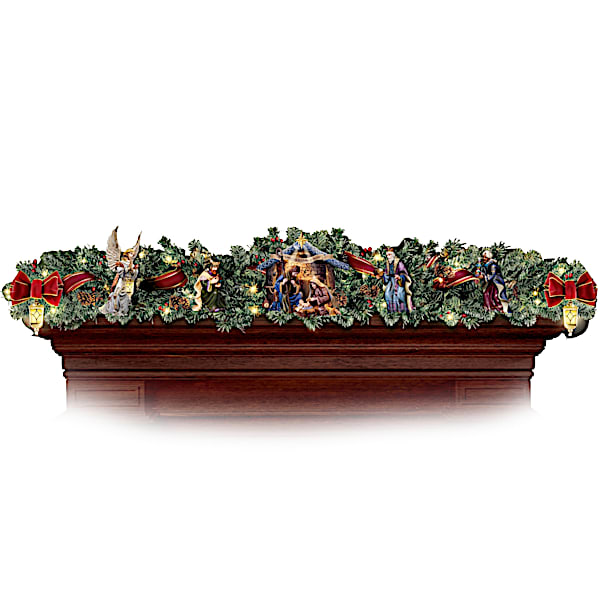 Hawthorne Village Thomas Kinkade Nativity Garland Set