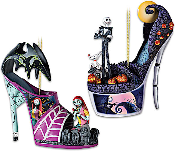 The Bradford Exchange Disney Tim Burton's The Nightmare Before Christmas Shoe Ornament Collection