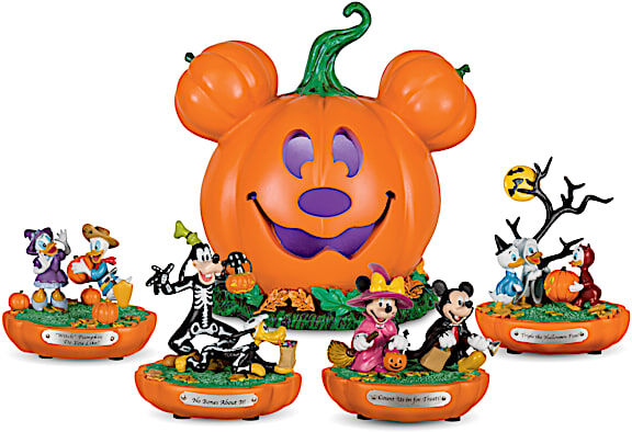 Hawthorne Village Disney Halloween Pumpkin Patch Figurine Collection: Centerpiece Lights Up