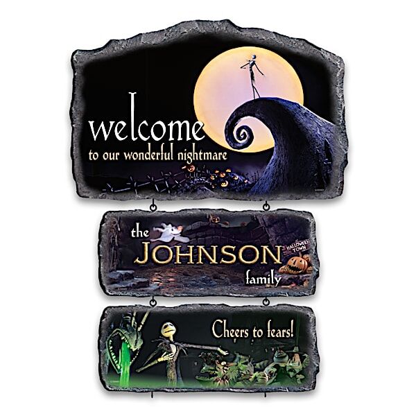 The Bradford Exchange The Nightmare Before Christmas Personalized Sign Collection