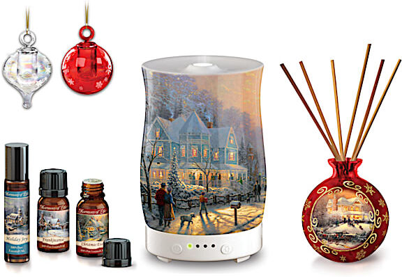 The Bradford Exchange Thomas Kinkade Christmas Aromatherapy With Light-Up Diffuser