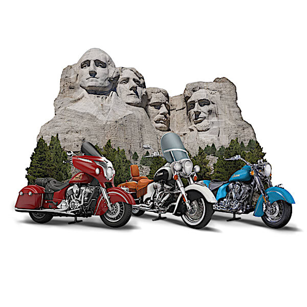 The Hamilton Collection Indian Motorcycle Return to Sturgis Anniversary Sculptures
