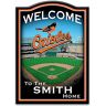 The Bradford Exchange MLB Licensed Baltimore Orioles Welcome Sign Personalized with Your Family Name