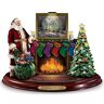 The Bradford Exchange Thomas Kinkade Santa Sculpture with Personalized Stockings Lights and Music