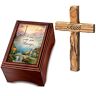 The Bradford Exchange Thomas Kinkade Holy Land Olive Wood Prayer Cross And Keepsake Box