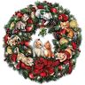 The Bradford Exchange Merry Mischief Makers Illuminated Always In Bloom Wreath With Kittens