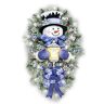 The Bradford Exchange Thomas Kinkade A Warm Winter Welcome Holiday Snowman Wreath Lights Up: 2' Tall