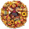 The Bradford Exchange Thomas Kinkade Happy Harvest Days Illuminated Scarecrow Wreath