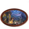 The Bradford Exchange Disney Beauty and the Beast Thomas Kinkade Collector Plate with Your 2 Names