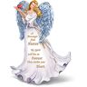 The Bradford Exchange Forever With You Figurine Illuminated Crystal Winged Angel Figurine