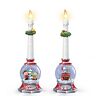 The Bradford Exchange PEANUTS Illuminated Glitter Globe Flameless Candle Set