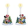 The Bradford Exchange Mickey Mouse And Minnie Mouse Holiday Flameless Candle Set
