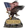 The Bradford Exchange American Welcome Outdoor Sign With Solar-Powered Lights