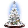 Hawthorne Village Thomas Kinkade Crystal Tree With Moving Train, Lit Village