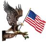 Hawthorne Village American Spirit Outdoor Sculpture With Removable Flag