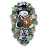 Hawthorne Village New York Yankees Illuminated Snowman Wreath