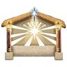 Hawthorne Village Blessed Creche Illuminated Musical Nativity Sculpture