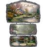 The Bradford Exchange Thomas Kinkade Warm Welcome Personalized Welcome Sign Collection