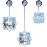 The Bradford Exchange Thomas Kinkade Lighted Holiday Snowflake Window Ornaments