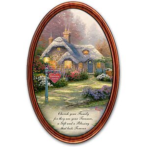 The Bradford Exchange Personalized Collector Plate: Thomas Kinkade Family Treasures Masterpiece Plate