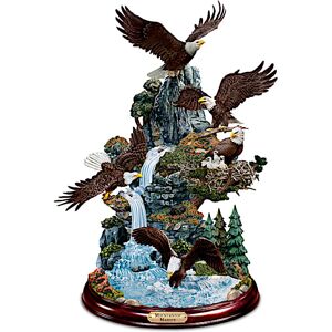 The Bradford Exchange Mountaintop Majesty Hand-Painted Eagle Sculpture