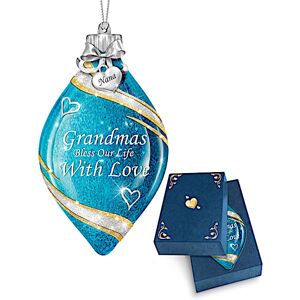 The Bradford Exchange Illuminated Glass Ornament Personalized For Grandmother