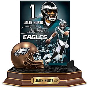 The Bradford Exchange Jalen Hurts Tribute Sculpture With Bronze-Finished Helmet