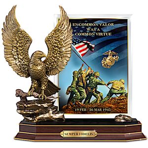 The Bradford Exchange 80th Anniversary Iwo Jima Plaque With Eagle Sculpture