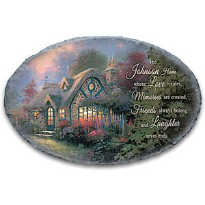 The Bradford Exchange Thomas Kinkade Where Love Resides Personalized Wall Plaque