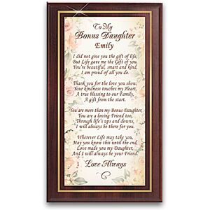 The Bradford Exchange To My Bonus Daughter Wall Plaque Personalized With Her Name