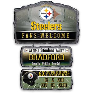The Bradford Exchange NFL Welcome Sign Personalized With Name: Choose Your Team