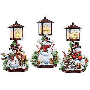 The Bradford Exchange Dona Gelsinger Flameless Snowman Lantern Collection