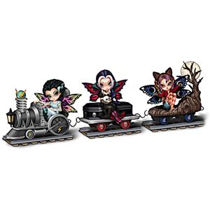The Hamilton Collection All Aboard The Halloween Express Figurine Collection