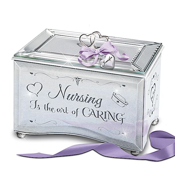 The Bradford Exchange Nursing Is The Art Of Caring Personalized Mirrored Music Box - Graduation Gift Ideas