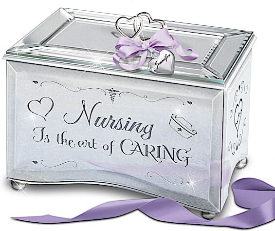 The Bradford Exchange Nursing Is The Art Of Caring Personalized Mirrored Music Box - Graduation Gift Ideas