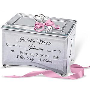 The Bradford Exchange Bundle Of Joy Personalized Mirrored Glass Music Box