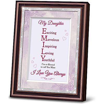 The Bradford Exchange Daughter Framed Poem With Name And Personality Traits The Bradford Exchange Daughter Framed Poem With Name And Personality Traits