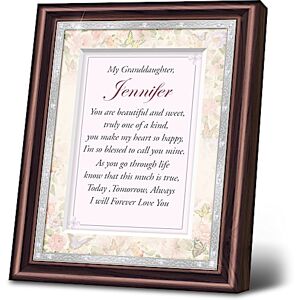 The Bradford Exchange Granddaughter, I Love You Personalized Mahogany-Finished Picture Frame
