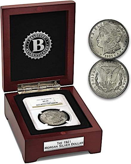 The Bradford Exchange 100th Anniversary Of The Last 1921 Morgan Silver Dollar Coin