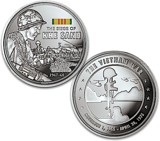 Bradford Authenticated The Vietnam War Battles Commemorative Proof Coin Collection