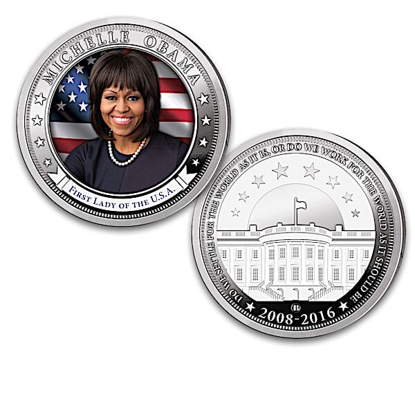 The Bradford Exchange First Lady Michelle Obama Proof Coin Collection And Display