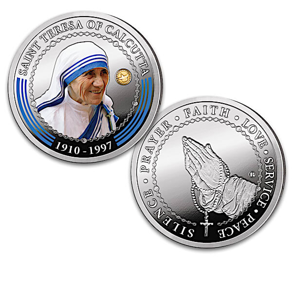 The Bradford Exchange Saint Teresa Of Calcutta Proof Coins With Display Box