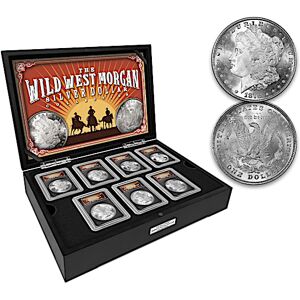 Bradford Authenticated The Wild West Morgan Silver Dollar Coins With Deluxe Display Bradford Authenticated The Wild West Morgan Silver Dollar Coins With Deluxe Display
